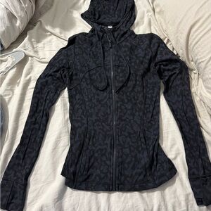 Lululemon Athletica Black Fitted Zippered Long Sleeve Hoodie